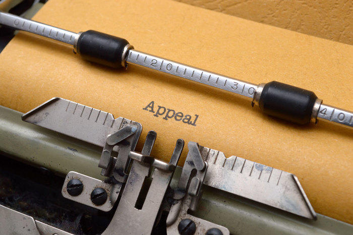 The word appeal typed out on a typewriter