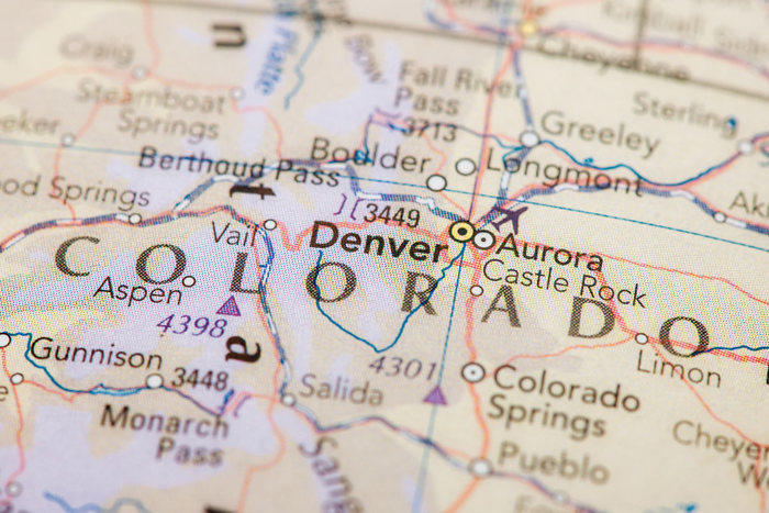 map of Aurora Colorado