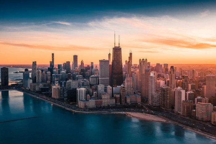 Overview of Chicago skyline