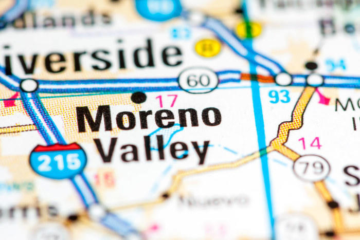 Map of Moreno Valley