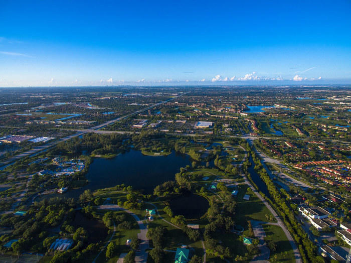 Overhead view of Pembroke Pines
