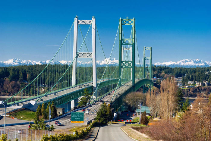 View of Tacoma Narrows bridge