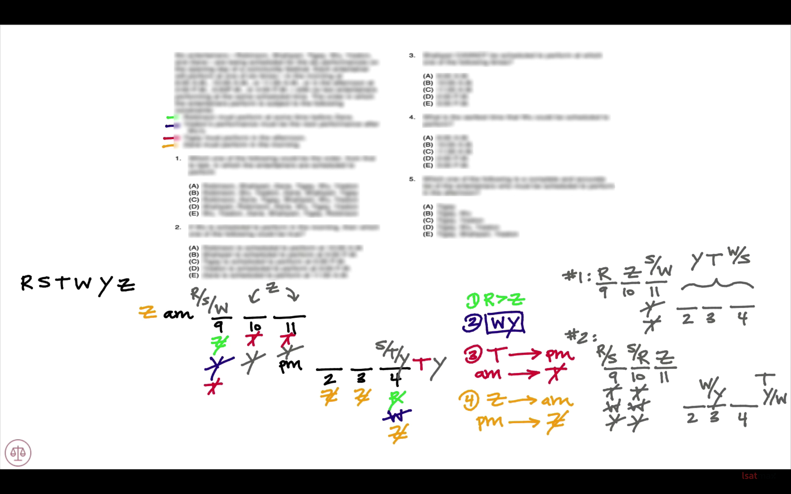 LSAT Prep Test 77 December 2015 LSAT Logic Game 1