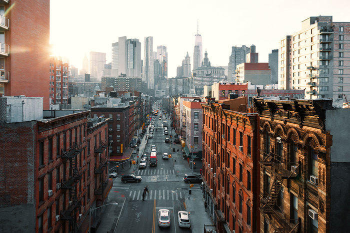 Lower Manhattan cityscape