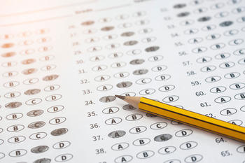 Scantron test sheet